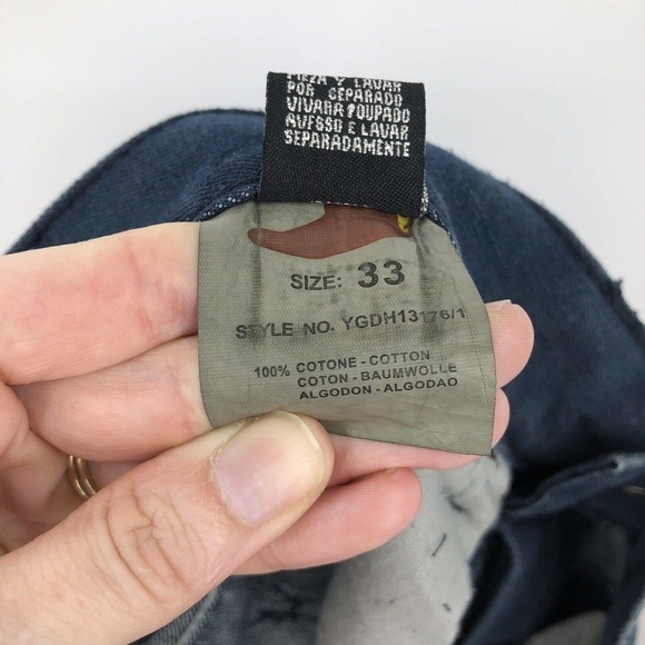 Chili Peqper Mens Jeans Size 33 Straight Leg Embellished Distressed Med Wash NWT - Picture 9 of 9